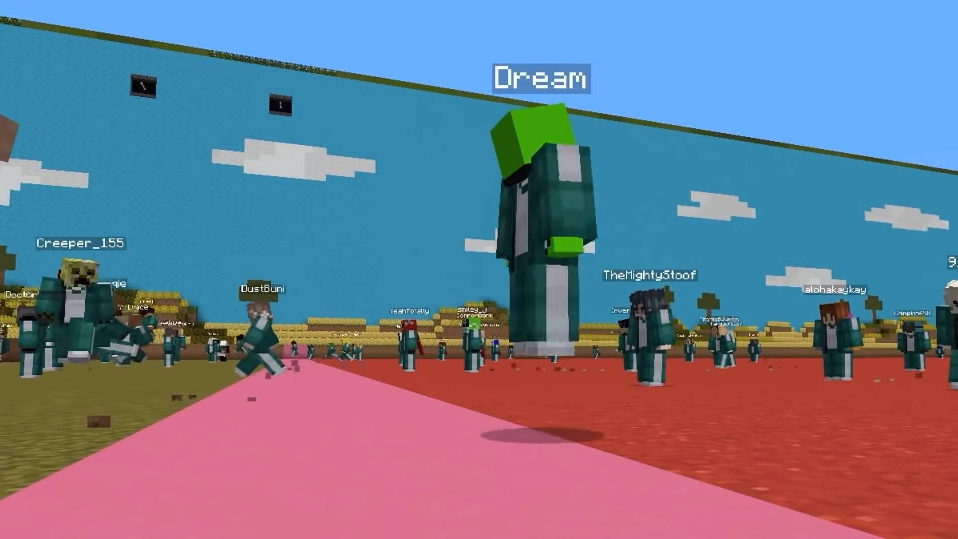 Parodia Del Gioco Minecraft Dream In Squid Sfondo