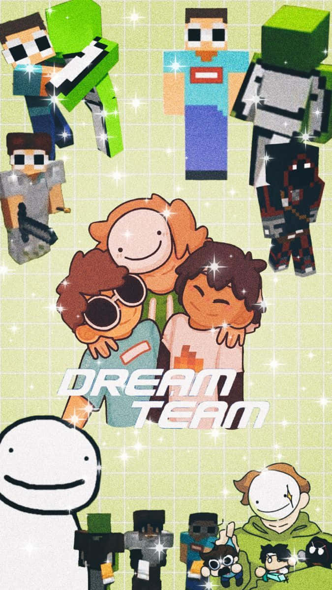 Minecraft Dream Team Poster Wallpaper