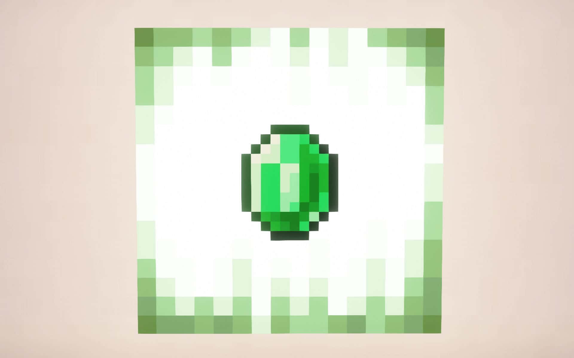 Minecraft Emeralds: Rare Treasure in the Block World Wallpaper