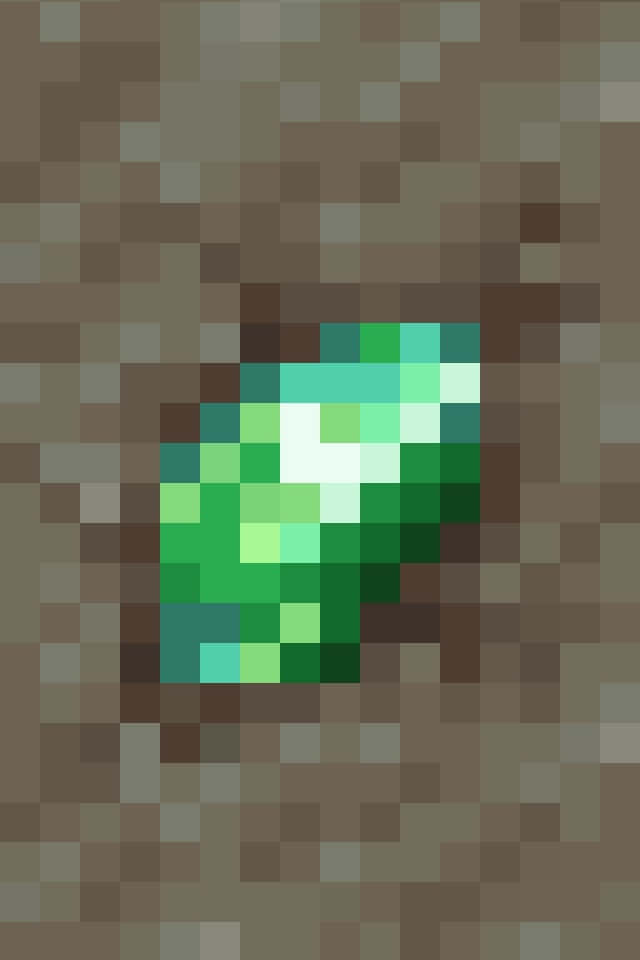 A Treasure to Unearth: Resourceful Minecraft Emeralds Wallpaper