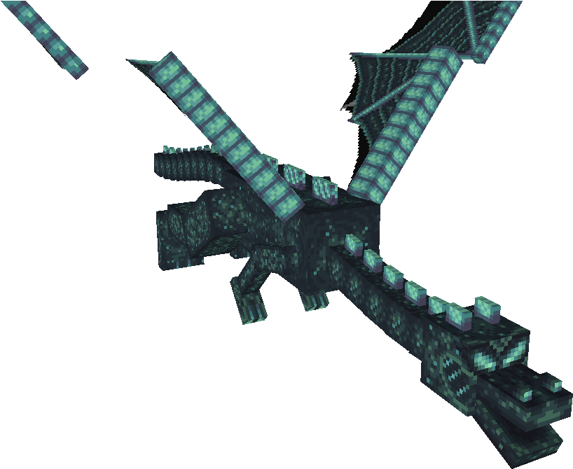 Minecraft Ender Dragon Flying PNG