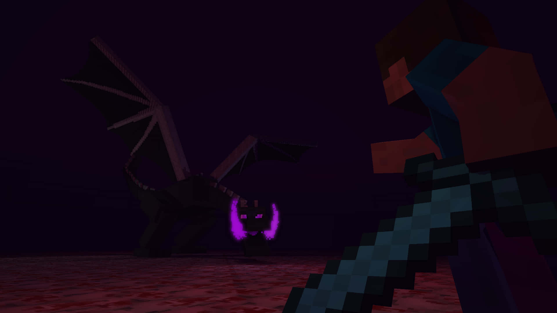"The Ender Dragon, one of the toughest bosses to face in the game of Minecraft" Wallpaper