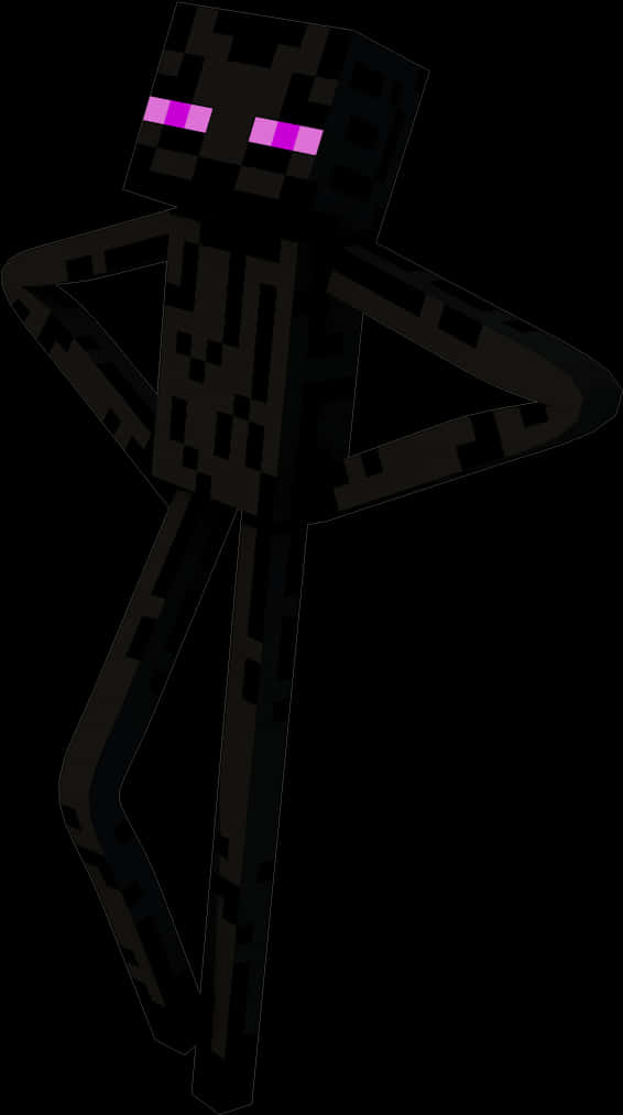 Minecraft_ Enderman_ Character PNG