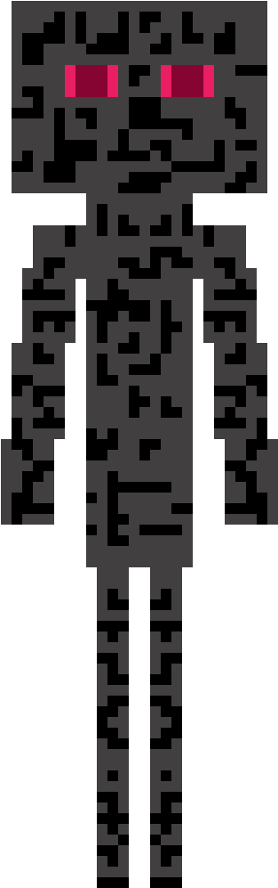 Minecraft Enderman Pixel Art PNG