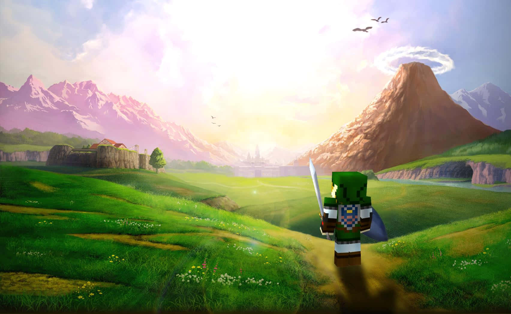 Spectacular Minecraft Fan Art: The Adventure Awaits Wallpaper