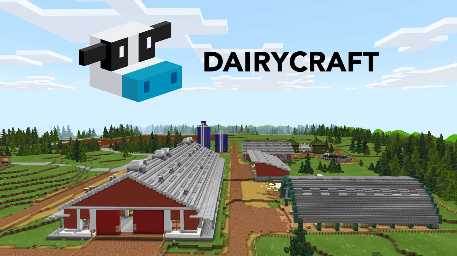 A thriving Minecraft farm in full bloom Wallpaper