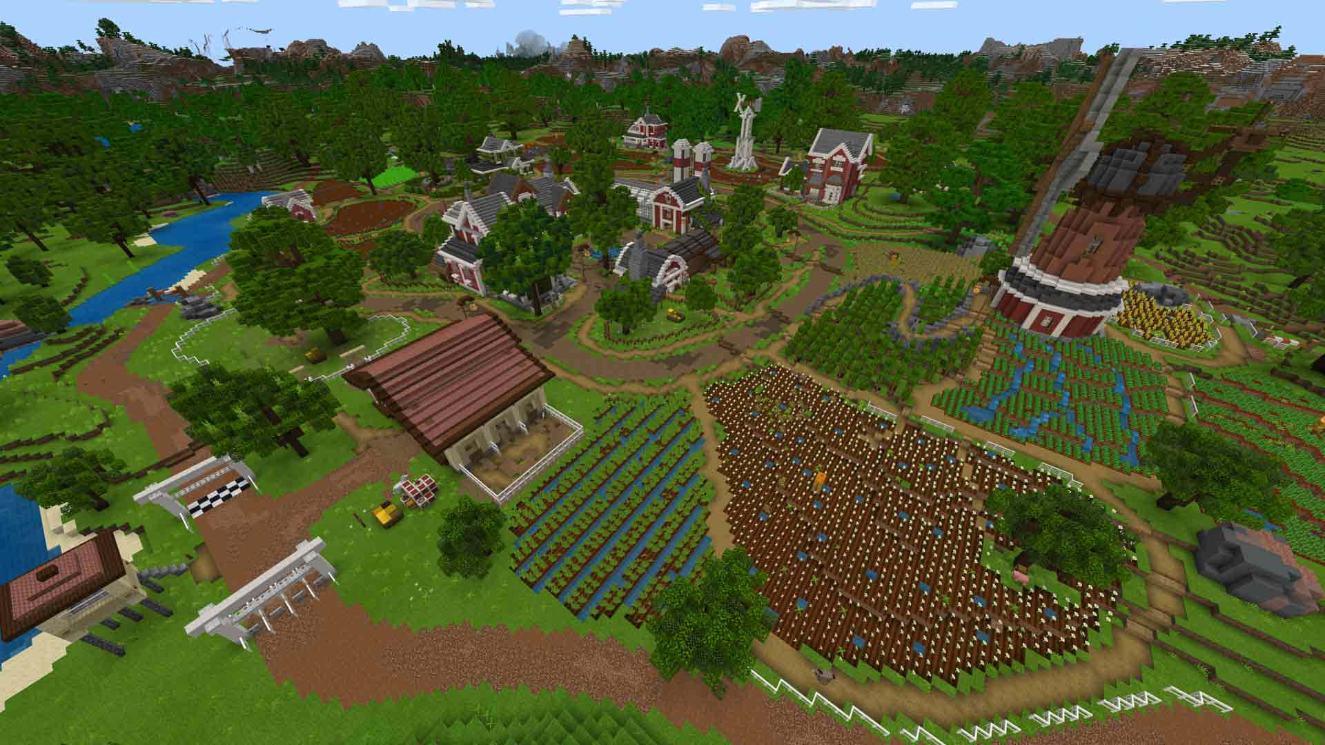 Thriving Minecraft Farmland Wallpaper