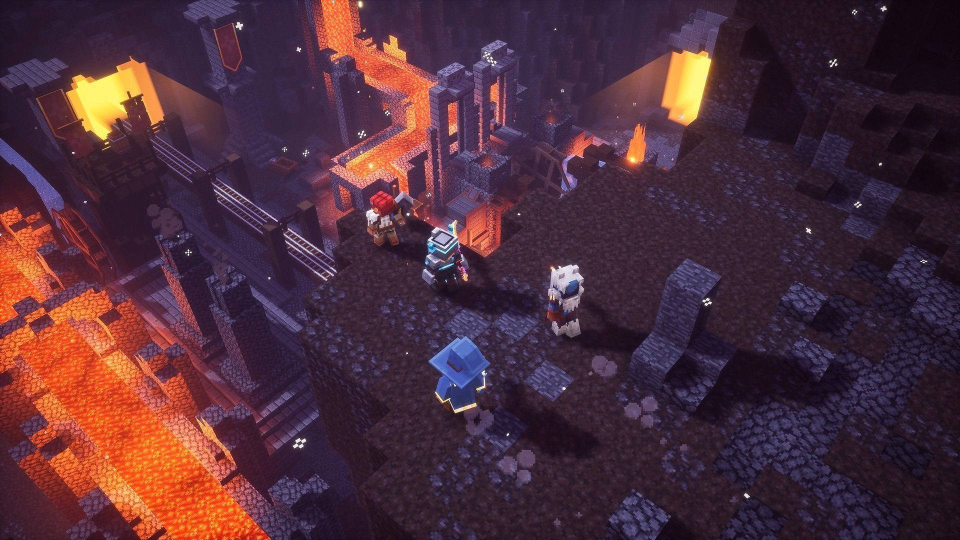 Minecraft Fiery Dungeon Background