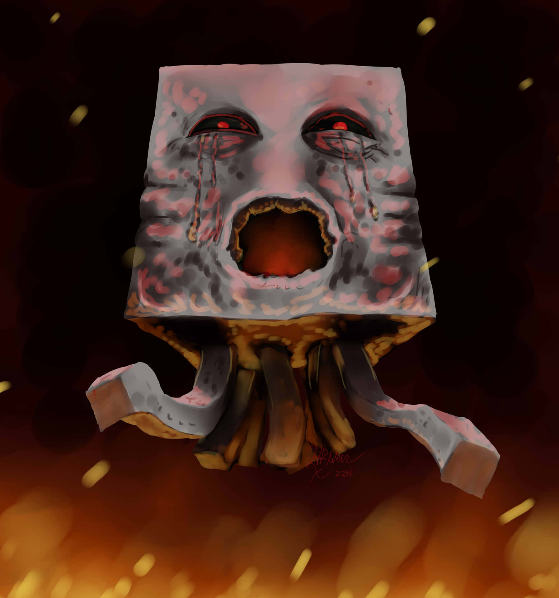 minecraft ghast head