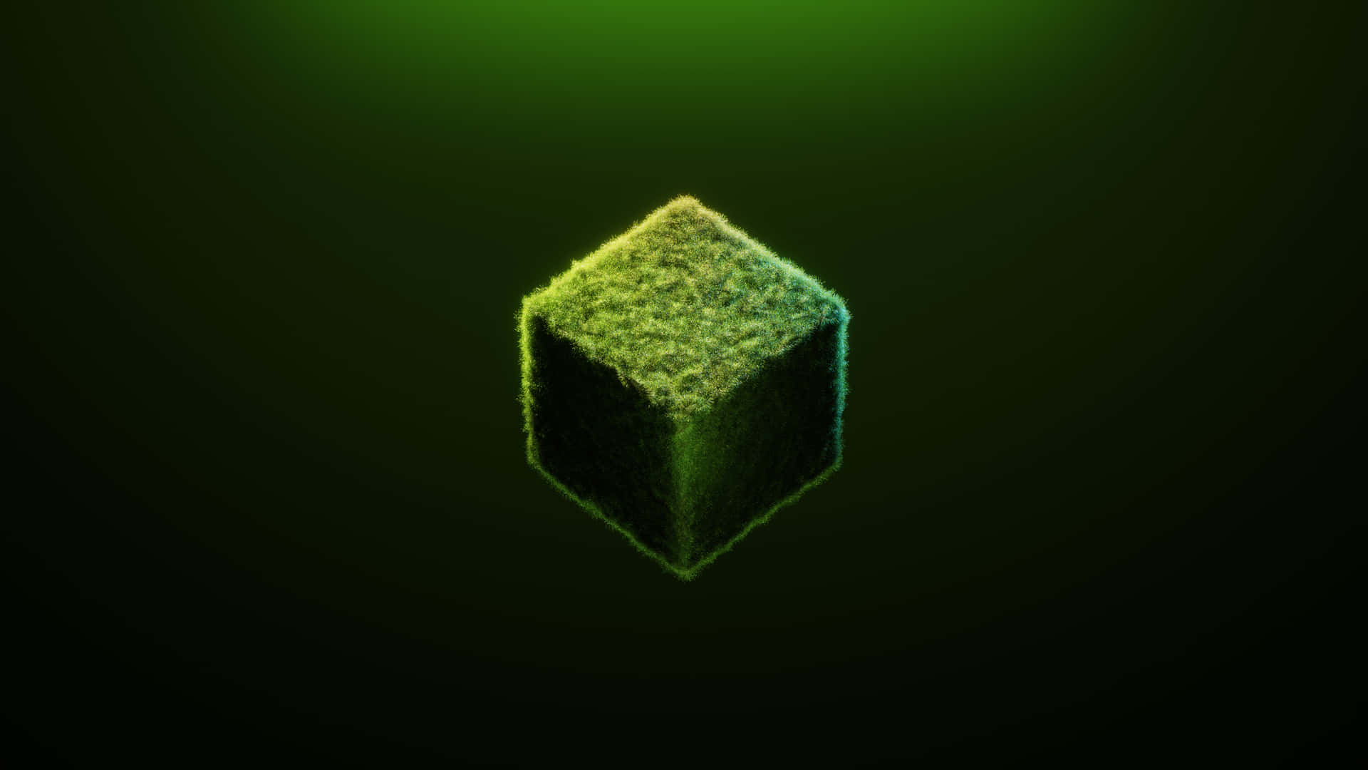 Minecraft_ Glowing_ Grass_ Block Wallpaper