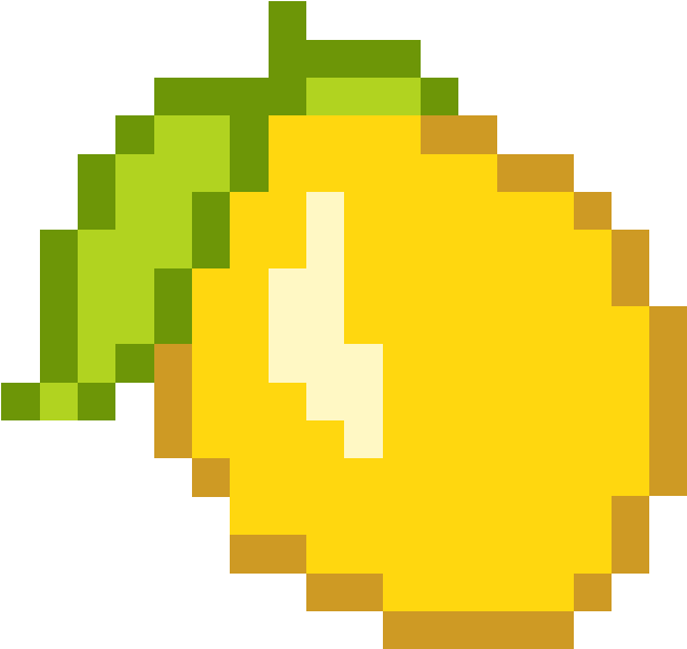Minecraft Golden Apple Pixel Art PNG