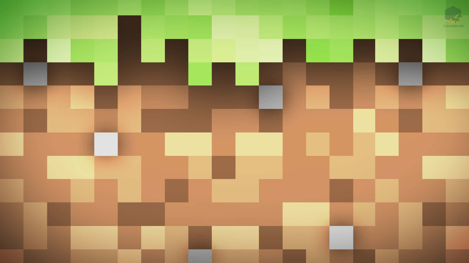 Oplev et rigt, struktureret verden af ​​Minecraft græsblokke og mursten Wallpaper