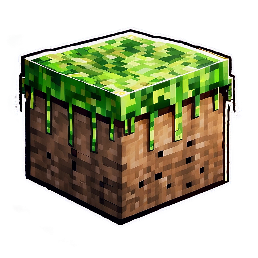 Minecraft Grass Block In Sunlight Png Abt PNG