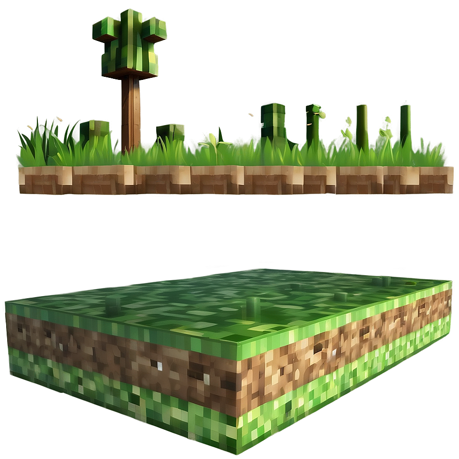 Minecraft Grass Block In Sunlight Png Csf85 PNG