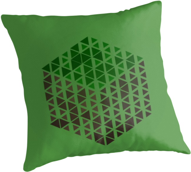 Minecraft Grass Block Pillow Design PNG