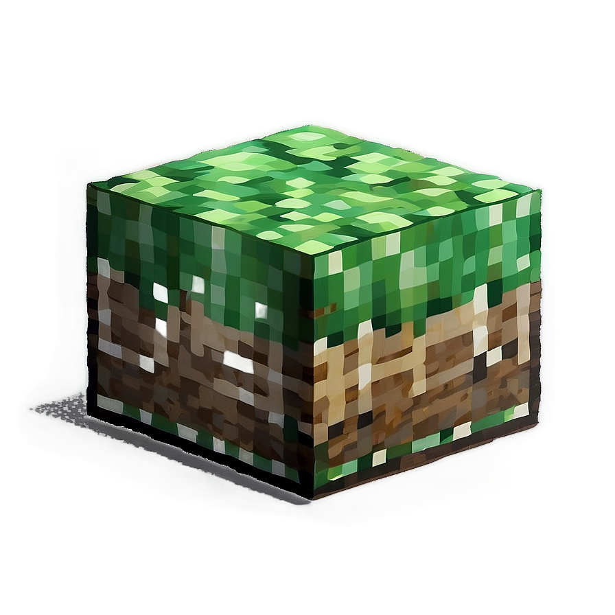 Minecraft Grass Block With Roots Png 06252024 PNG