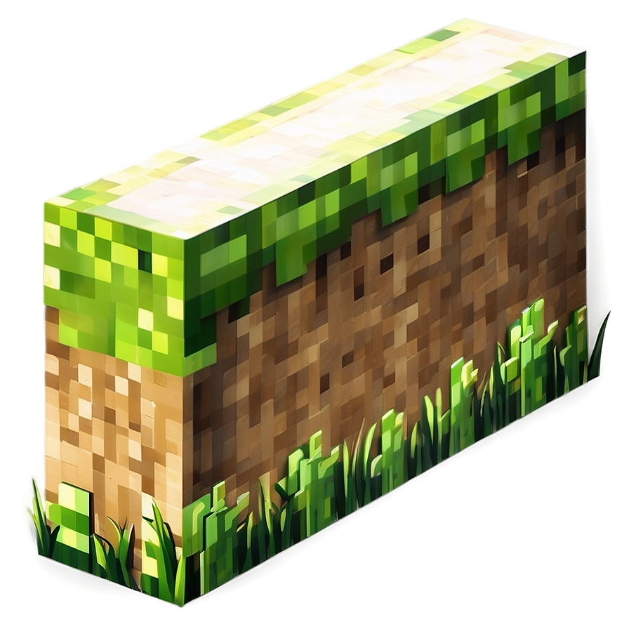 Minecraft Grass Block With Shadow Png Cnq PNG