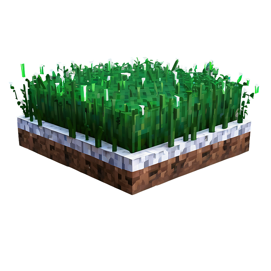 Minecraft Grass Block With Snow Cap Png 06252024 PNG