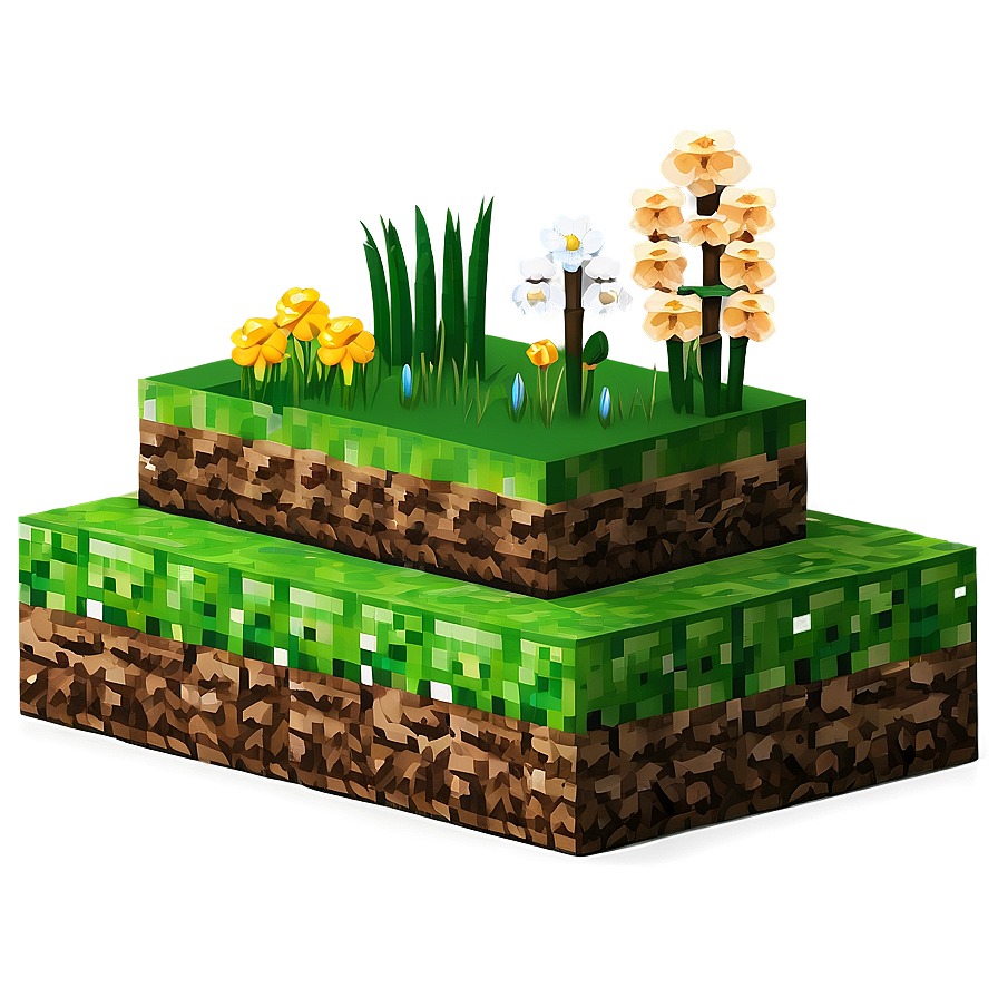 Minecraft Grass Block With Soil Layer Png Khb66 PNG