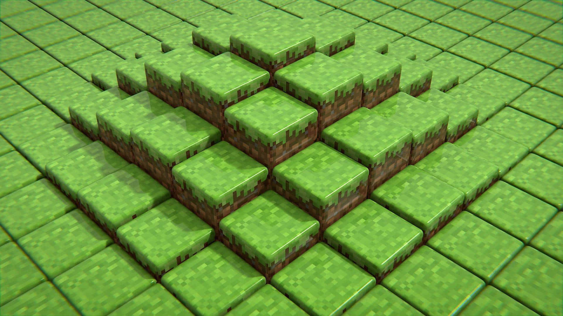 Nature's Variety - Explore the Azure Grasses of Minecraft Wallpaper