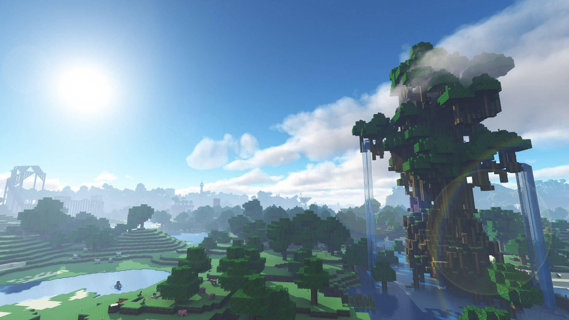 Minecraft Herobrine Forest City Picture