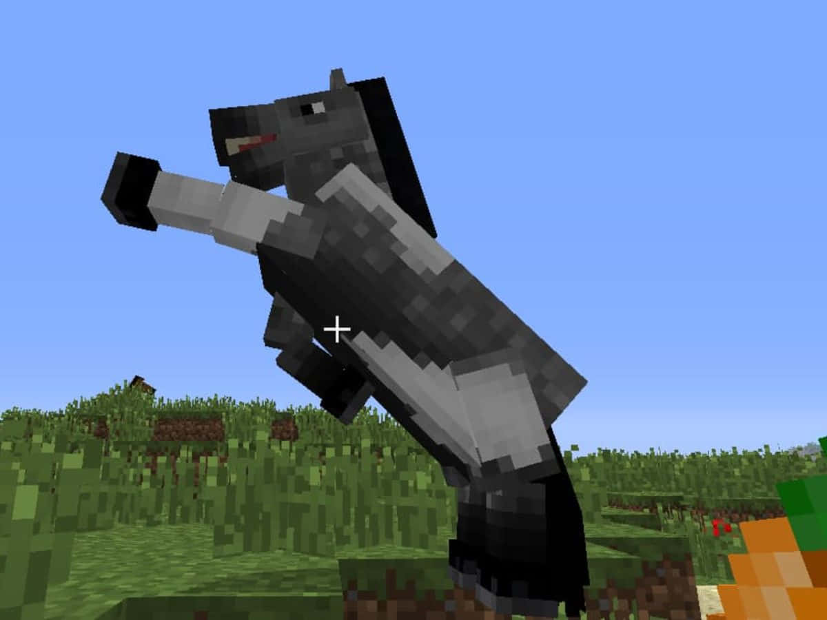 Playful Minecraft Horses in the Wild Wallpaper