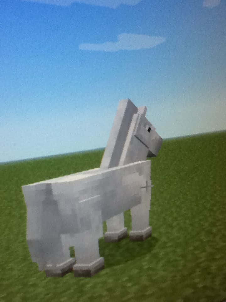 A Majestic Minecraft Horse Adventure Wallpaper