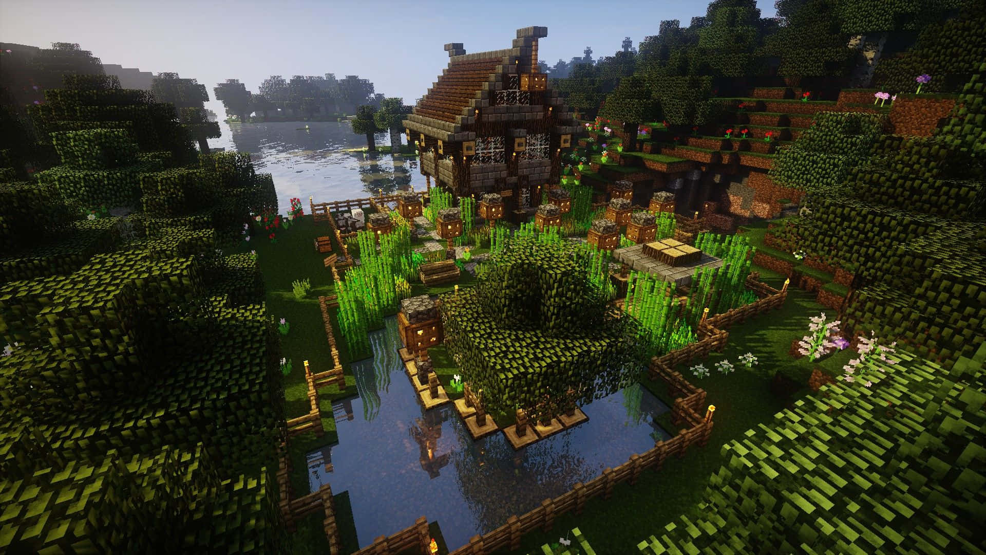 Enjoy the beauty of a modern Minecraft house