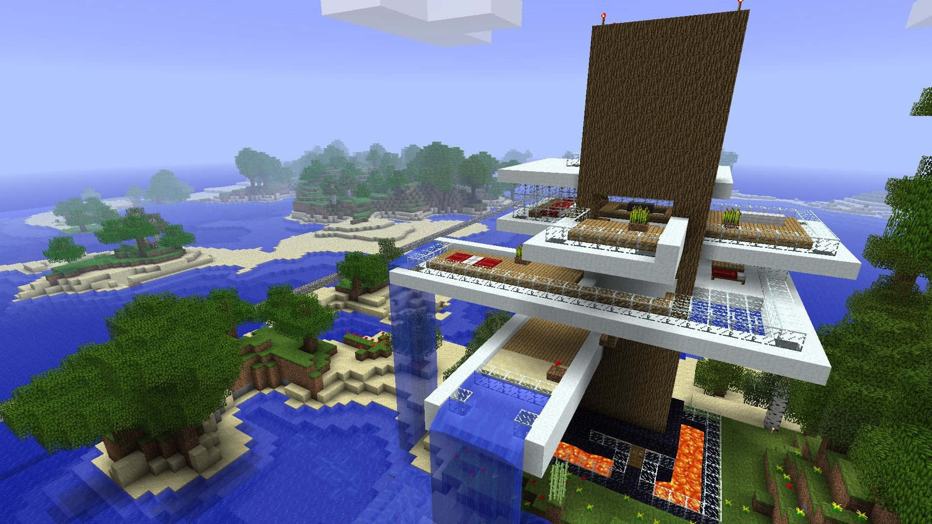 Byggett Episkt Minecraft-hus.