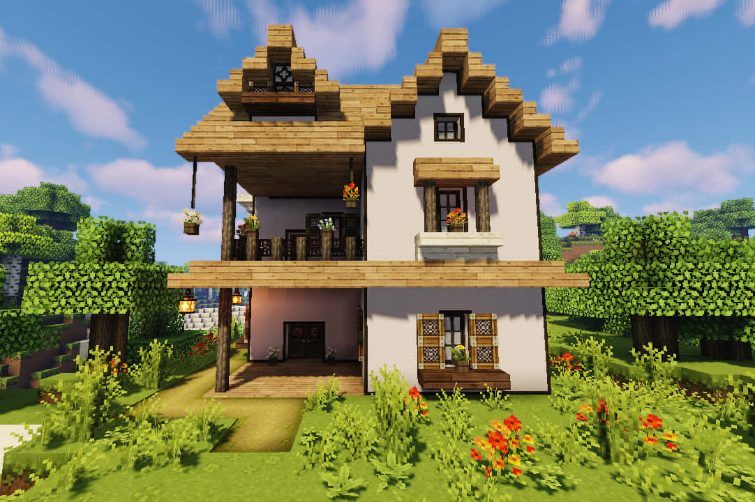 "A Colorful Minecraft House"