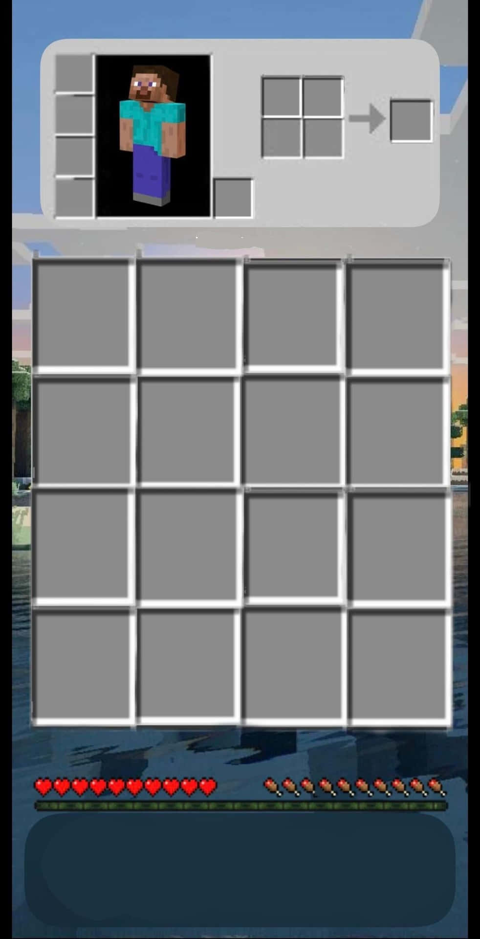 Minecraft Empty Inventory In Survival Mode Wallpaper