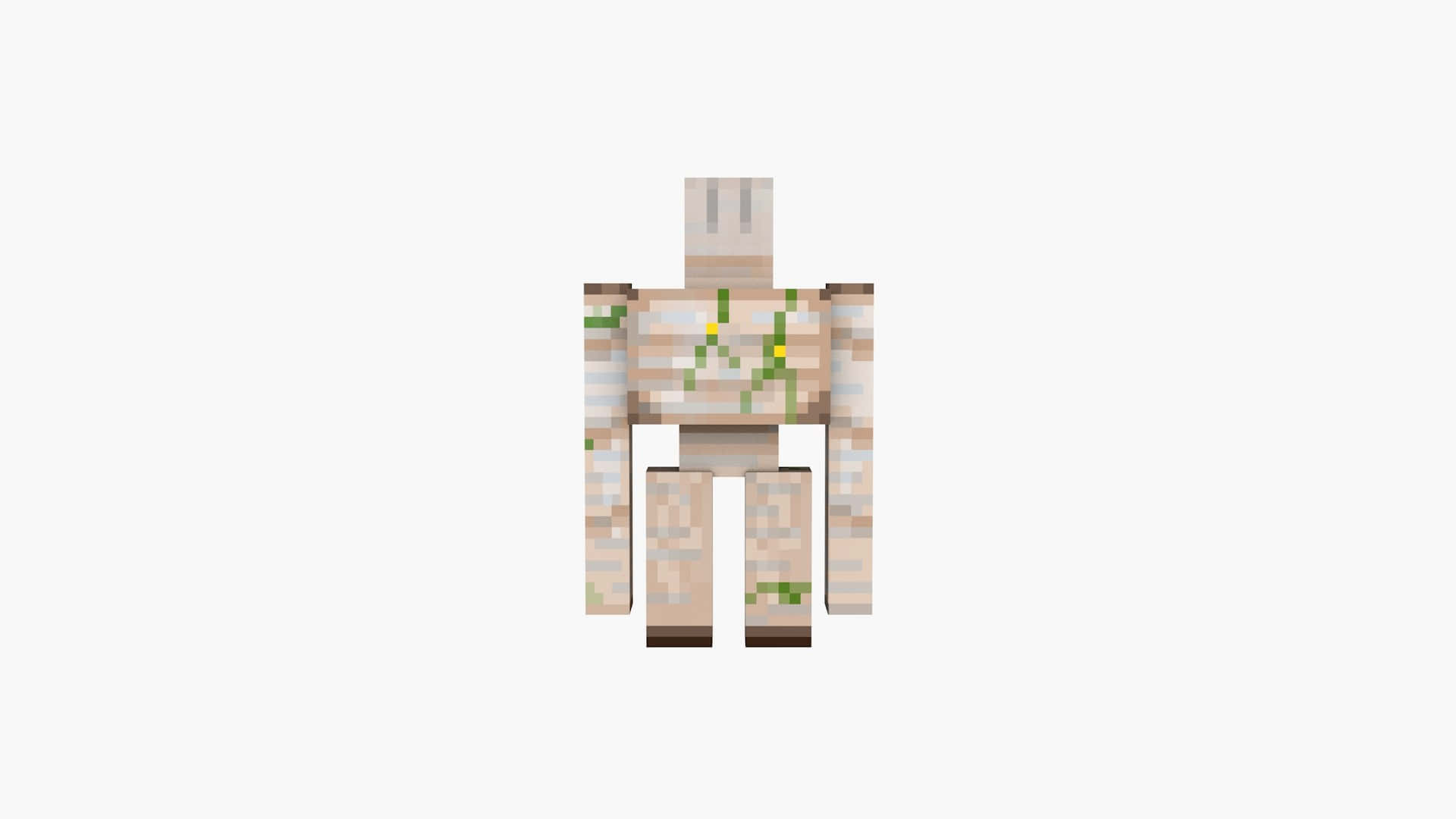 Majestic Minecraft Iron Golem guarding the village Wallpaper