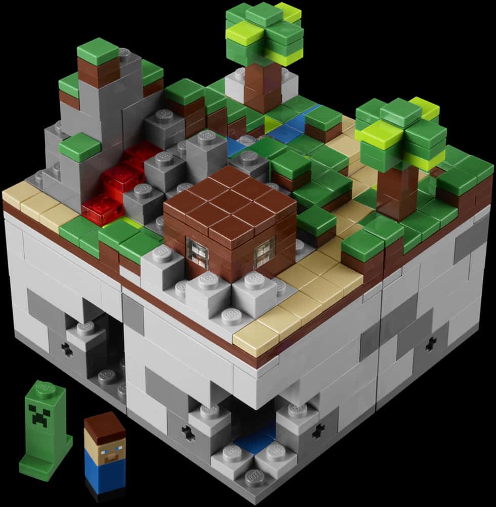 Minecraft Lego Crossover Set PNG