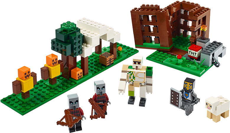 Minecraft Lego Crossover Set PNG