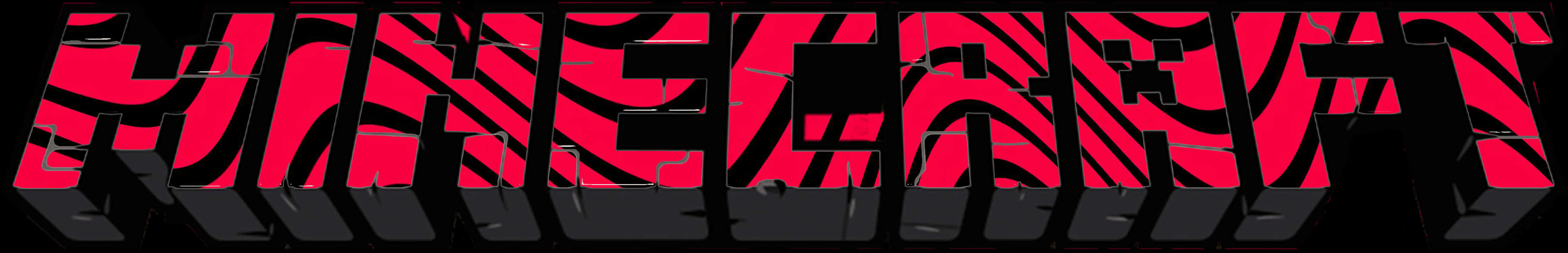 Minecraft Logo Distorted Red Black PNG