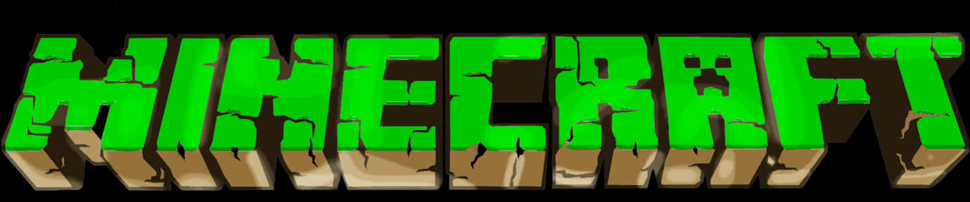 Minecraft Logo Green Background PNG
