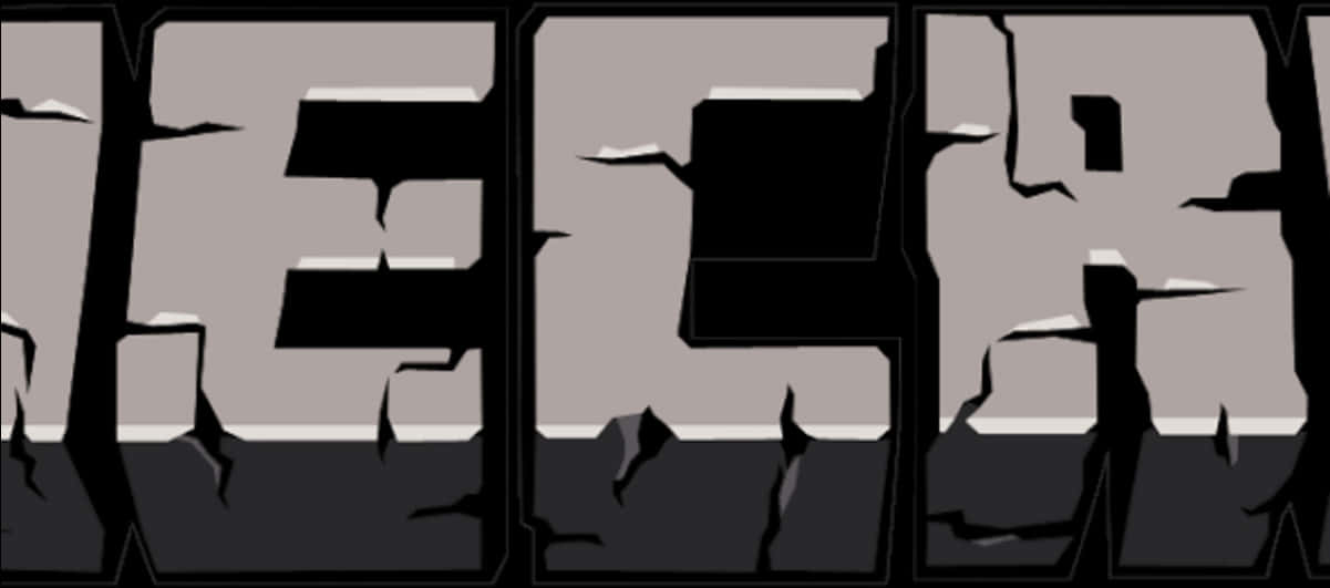 Minecraft Logo Distressed Design PNG