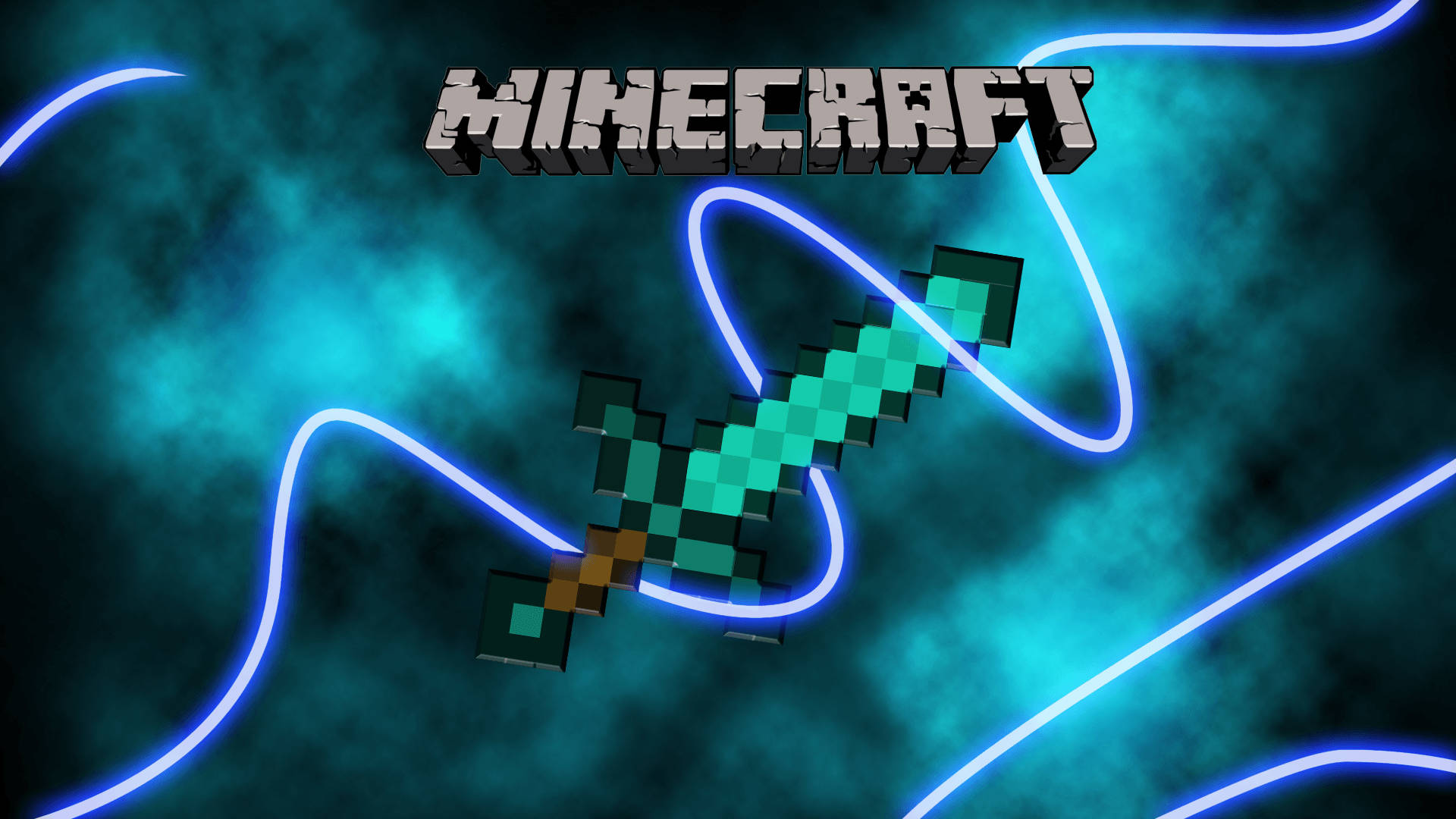 Minecraft Logo With Sword