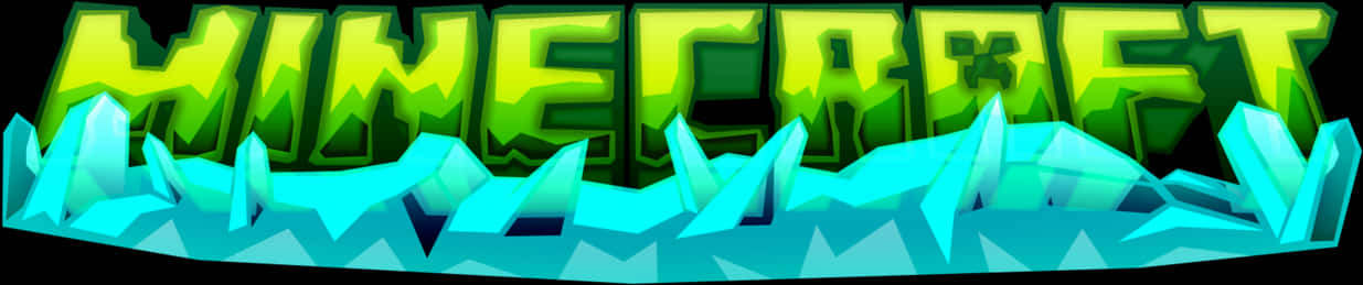 Minecraft Logowith Ice Crystals PNG