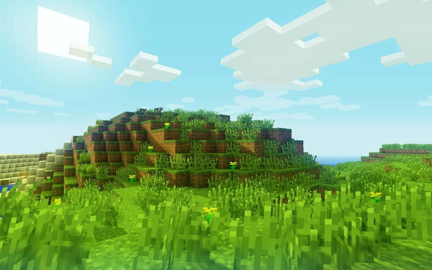 Explore the Minecraft world with this beautifully detailed map Wallpaper