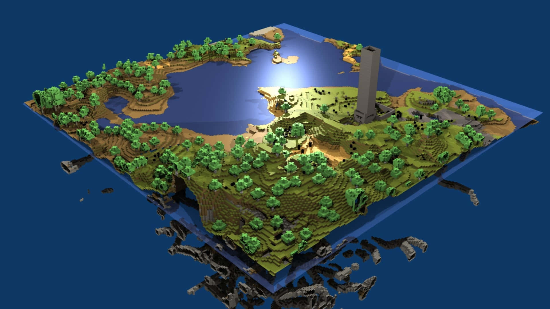 Explorandoel Mundo Inmersivo De Minecraft Fondo de pantalla