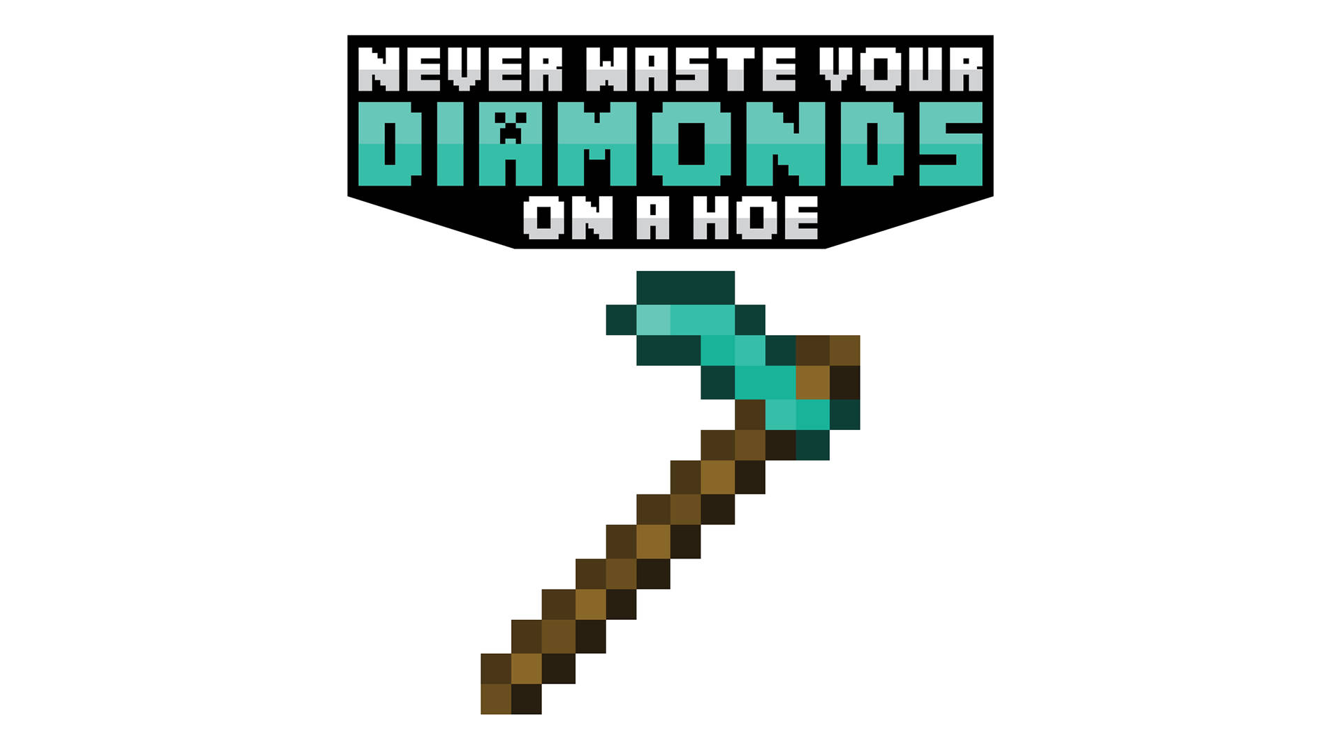Minecraft Meme Diamant Økse Wallpaper