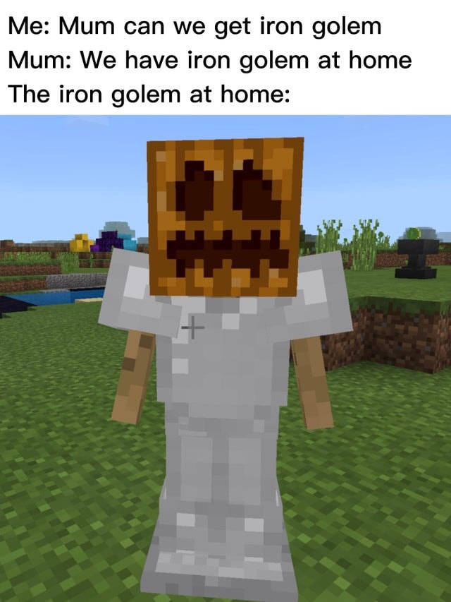 Minecraft Meme Iron Golem citat tapet: 