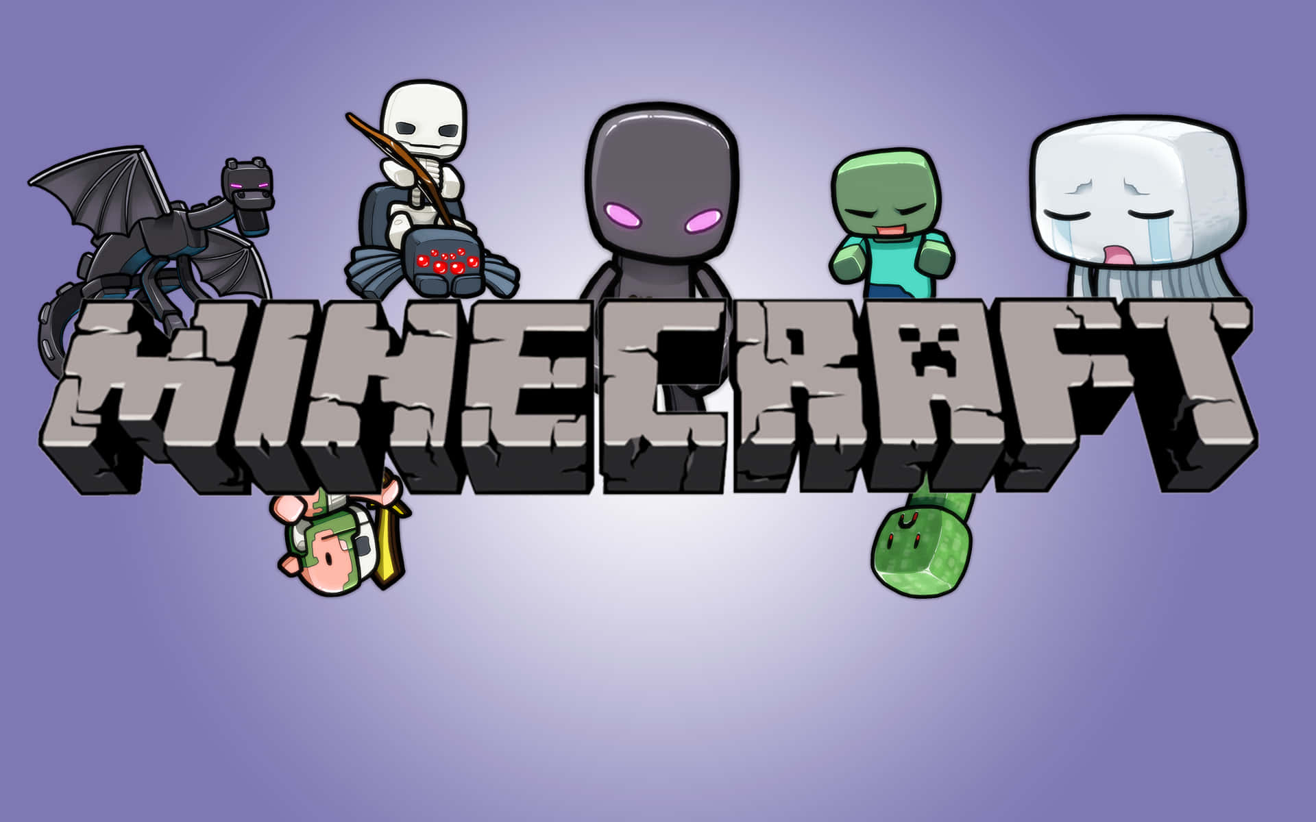 Aesthetic Minecraft Mobs Poster Wallpaper