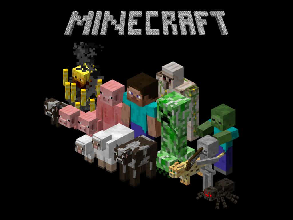 "Play with the Minecraft Mobs!" Wallpaper