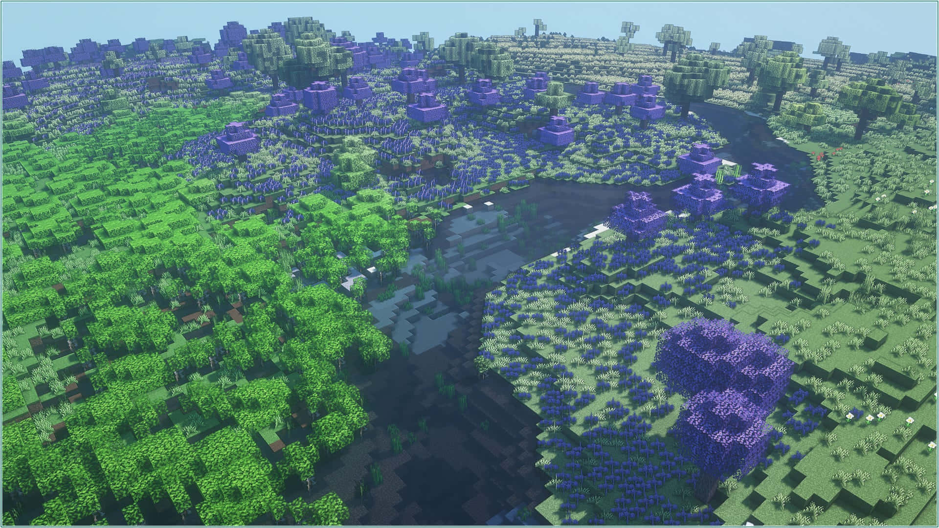 Customized Minecraft World with Breathtaking Mods Wallpaper