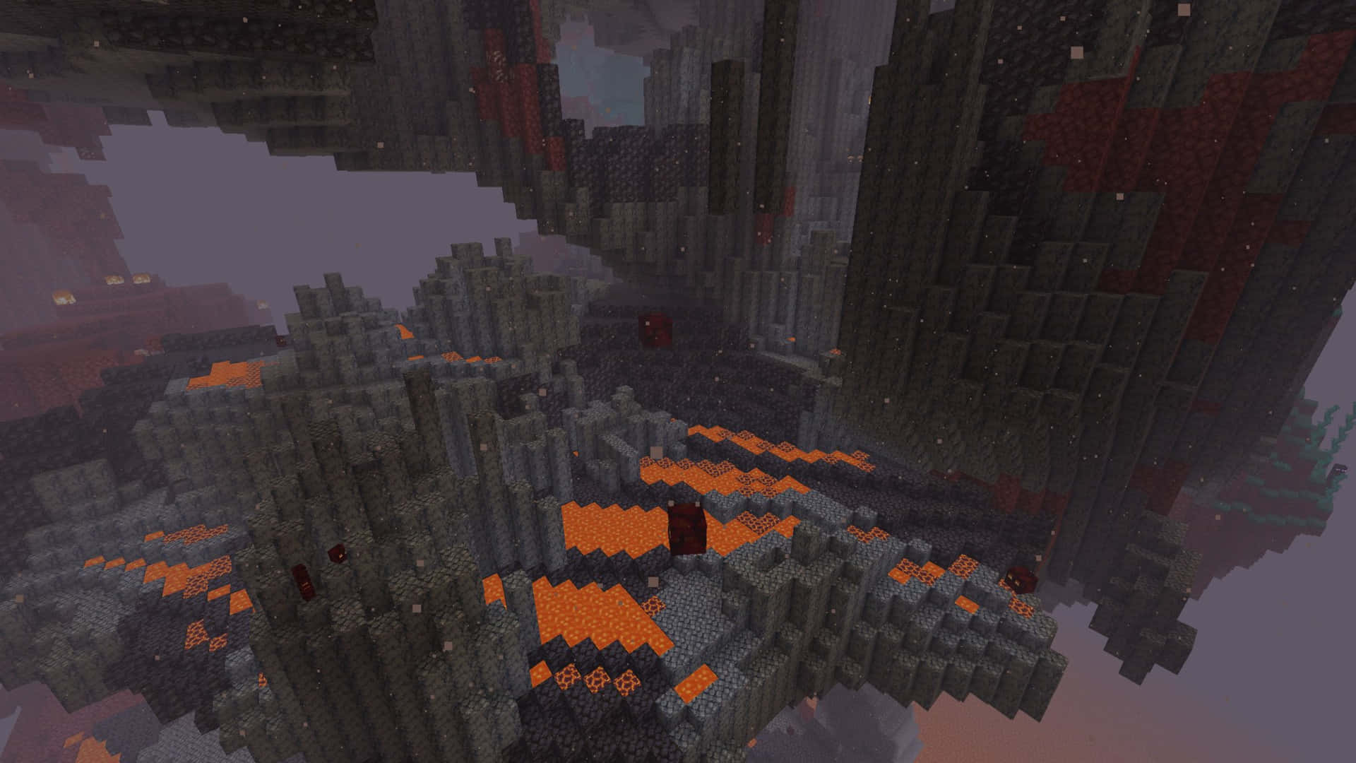 Minecraft_ Nether_ Basalt_ Deltas_ Landscape Wallpaper