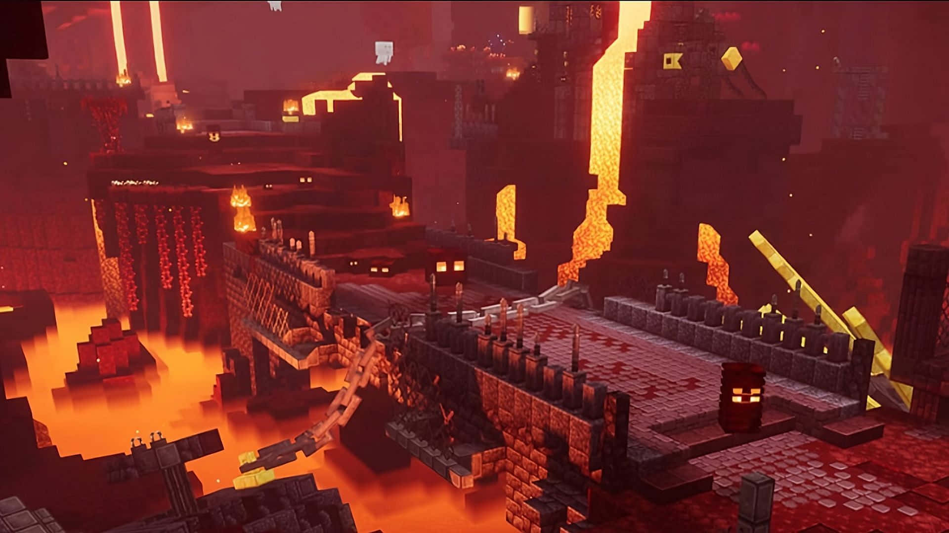 Download Minecraft_ Nether_ Fortress_ View.jpg Wallpaper | Wallpapers.com