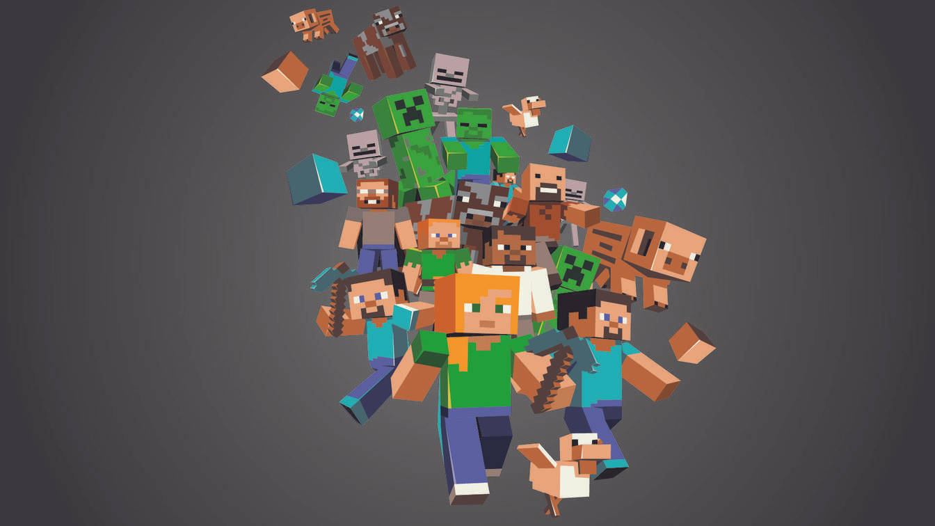 Personaggidi Minecraft Per Pc Sfondo