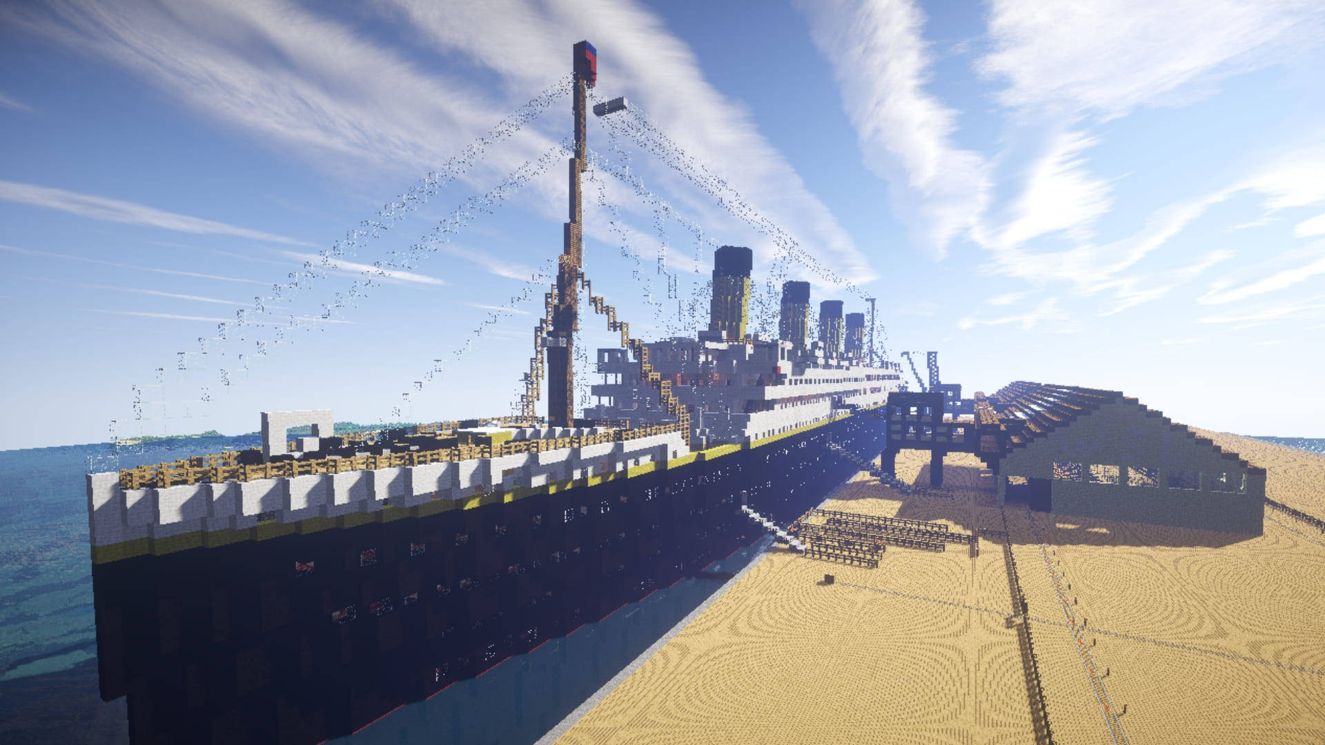 Minecraft Pc Large Ship Wallpaper